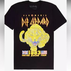 Hot Topic | Men Music Tee Shirt | Def Leppard Pyromania 1983 U.S. Tour | Medium